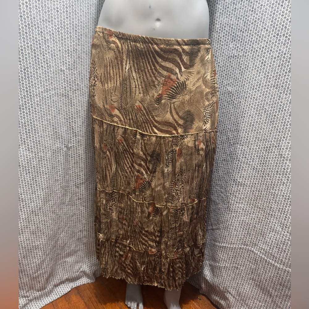 She's Cool Earthy Tones Maxi Skirt